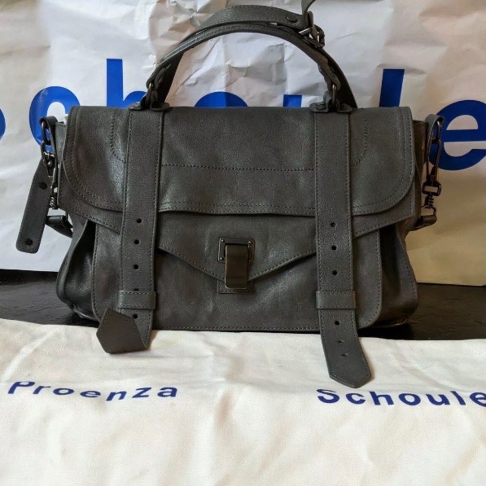 Proenza Schouler PS1 Medium Satchel Heather Grey